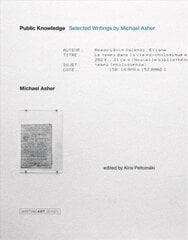 Public Knowledge: Selected Writings by Michael Asher kaina ir informacija | Knygos apie meną | pigu.lt
