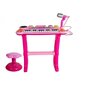 Pianinas su mikrofonu ir kėde Lean Toys, rožinis kaina ir informacija | Lavinamieji žaislai | pigu.lt