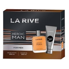 Rinkinys La rive Heroic Man vyrams: tualetinis vanduo EDT, 100 ml + dušo želė, 100 ml kaina ir informacija | Kvepalai moterims | pigu.lt