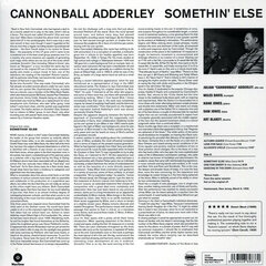 Cannonball Adderley - Somethin' Else, LP, виниловая пластинка, 12" vinyl record цена и информация | Виниловые пластинки, CD, DVD | pigu.lt