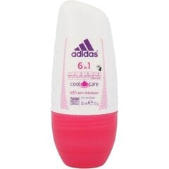 Шариковый дезодорант Adidas 6в1 для женщин, 50 мл цена и информация | Дезодоранты | pigu.lt