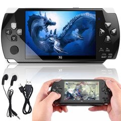 X6 Portable Game Console 1000 integruotų žaidimų (8, 16, 32, 64 ir 128 bitų žaidimai) kaina ir informacija | Žaidimų konsolės | pigu.lt