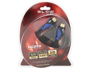 Кабель HDMI - HDMI Blow Blue, 5 м цена и информация | Кабели и провода | pigu.lt