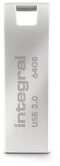 Integral Metal Arc USB 3.0 64GB kaina ir informacija | USB laikmenos | pigu.lt