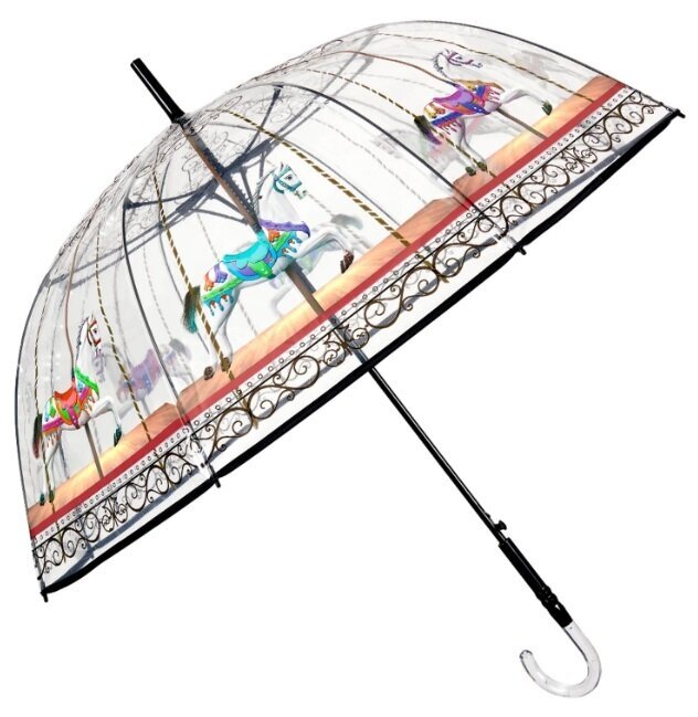 Skėtis moterims Perletti 26290, skaidrus kaina ir informacija | Moteriški skėčiai | pigu.lt