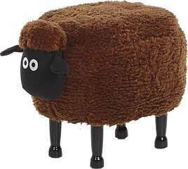 Vaikiškas pufas Beliani Sheep, rudas kaina ir informacija | Vaikiški sėdmaišiai, foteliai, pufai | pigu.lt