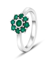 Sidabrinis žiedas skirtas moterims Beneto ACHAGG1, žalia kaina ir informacija | Žiedai | pigu.lt