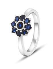 Sidabrinis žiedas skirtas moterims Beneto SAFAGG1, mėlyna kaina ir informacija | Žiedai | pigu.lt