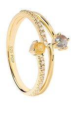 PDPAOLA Оригинальное позолоченное кольцо с цирконами PATIO AN01-644 цена и информация | Кольца | pigu.lt