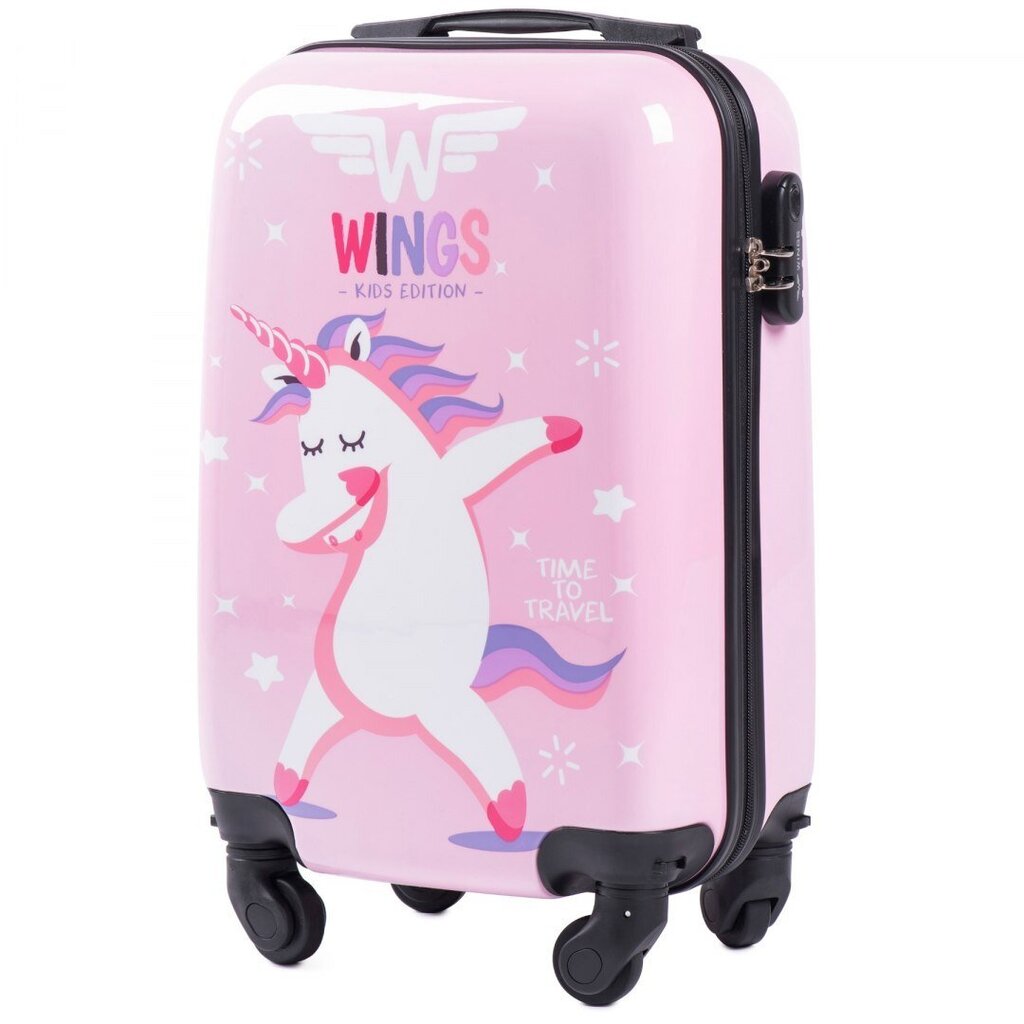Nedidelis vaikiškas lagaminas Wings kd01 S, rožinis kaina ir informacija | Lagaminai, kelioniniai krepšiai | pigu.lt