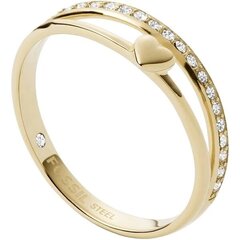 Fossil Романтичное позолоченное кольцо с кристаллами JF03750710 цена и информация | Кольцо | pigu.lt