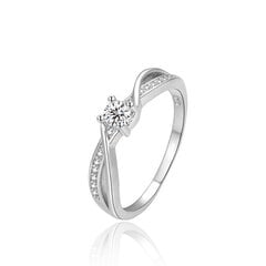 Beneto Очаровательное серебряное кольцо с цирконами AGG310 цена и информация | Кольцо | pigu.lt