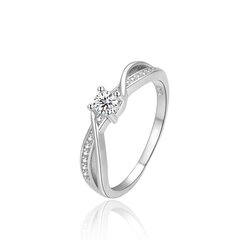 Очаровательное серебряное кольцо с цирконами Beneto AGG310 цена и информация | Кольцо | pigu.lt