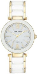 Anne Klein Рассмотрены аналоговые часы Solar Powered Ceramic AK/3844WTGB цена и информация | Женские часы | pigu.lt