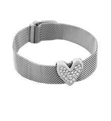 Liu.Jo Стильный браслет-сердечко из стальной сетки Symbols LJ1866 цена и информация | Женские браслеты | pigu.lt