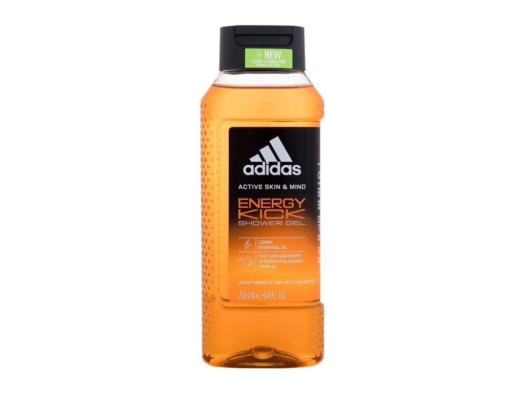 Dušo želė vyrams Adidas Energy Kick, 250 ml цена и информация | Dušo želė, aliejai | pigu.lt