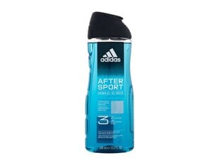 Dušo želė vyrams Adidas After Sport 3in1, 400 ml kaina ir informacija | Adidas Žiemos sportas | pigu.lt