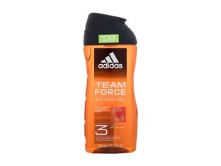 Dušo želė Adidas Team Force Shower Gel 3in1, 250 ml kaina ir informacija | Dušo želė, aliejai | pigu.lt