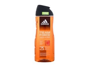 Гель для душа Adidas Team Force Shower Gel 3in1, 400 мл цена и информация | Масла, гели для душа | pigu.lt