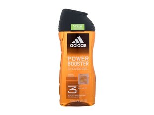 Гель для душа Adidas Power Booster Shower Gel 3in1, 250 мл цена и информация | Масла, гели для душа | pigu.lt
