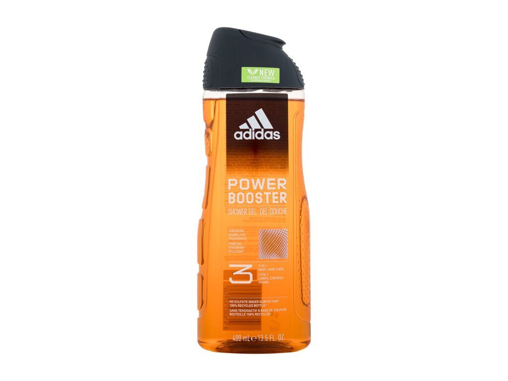 Dušo želė Adidas Power Booster Shower Gel 3in1, 400 ml цена и информация | Dušo želė, aliejai | pigu.lt