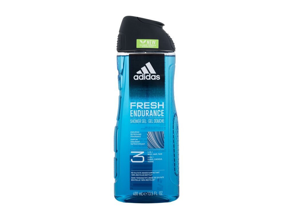 Dušo želė Adidas Fresh Endurance Shower Gel 3in1, 400 ml kaina ir informacija | Dušo želė, aliejai | pigu.lt
