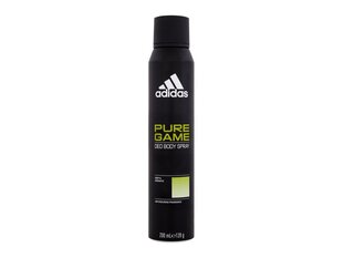 Purškiamas dezodorantas Adidas Pure Game, 200 ml kaina ir informacija | Parfumuota kosmetika vyrams | pigu.lt