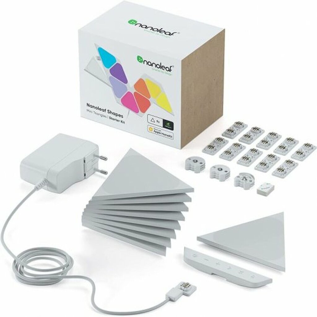 LED skydelis Nanoleaf NL48-0002TW-9PK-EU Balta 6500 K kaina ir informacija | Sieniniai šviestuvai | pigu.lt