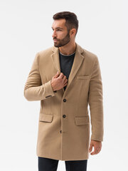 Paltas vyrams Ombre Clothing, geltonas цена и информация | Мужские пальто | pigu.lt