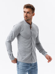 Marškiniai vyrams Ombre Clothing, pilki kaina ir informacija | Vyriški marškiniai | pigu.lt
