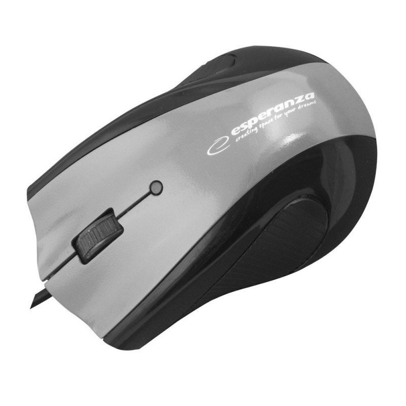 ESPERANZA Wired Mouse Optical EM125E USB + GEL MOUSE PAD | 1200 DPI | BLISTER kaina ir informacija | Pelės | pigu.lt