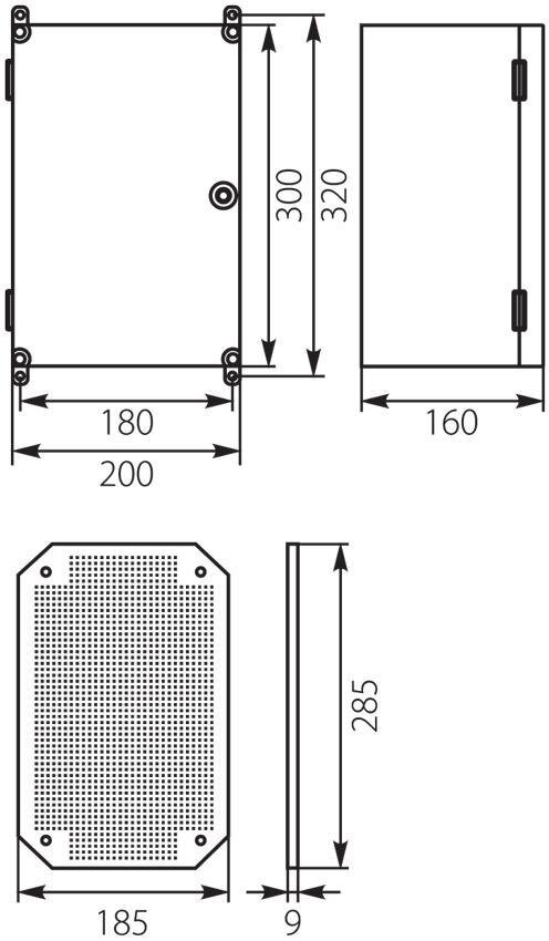 UNIbox 300x200 Uni MINI paviršinio montavimo skirstomasis skydas цена и информация | Elektros jungikliai, rozetės | pigu.lt