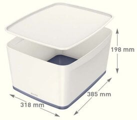 Ящик для хранения Leitz MyBox WOW Большой Серый С крышкой Белый ABS (31,8 x 19,8 x 38,5 cm) цена и информация | Тумба с ящиками Versa | pigu.lt