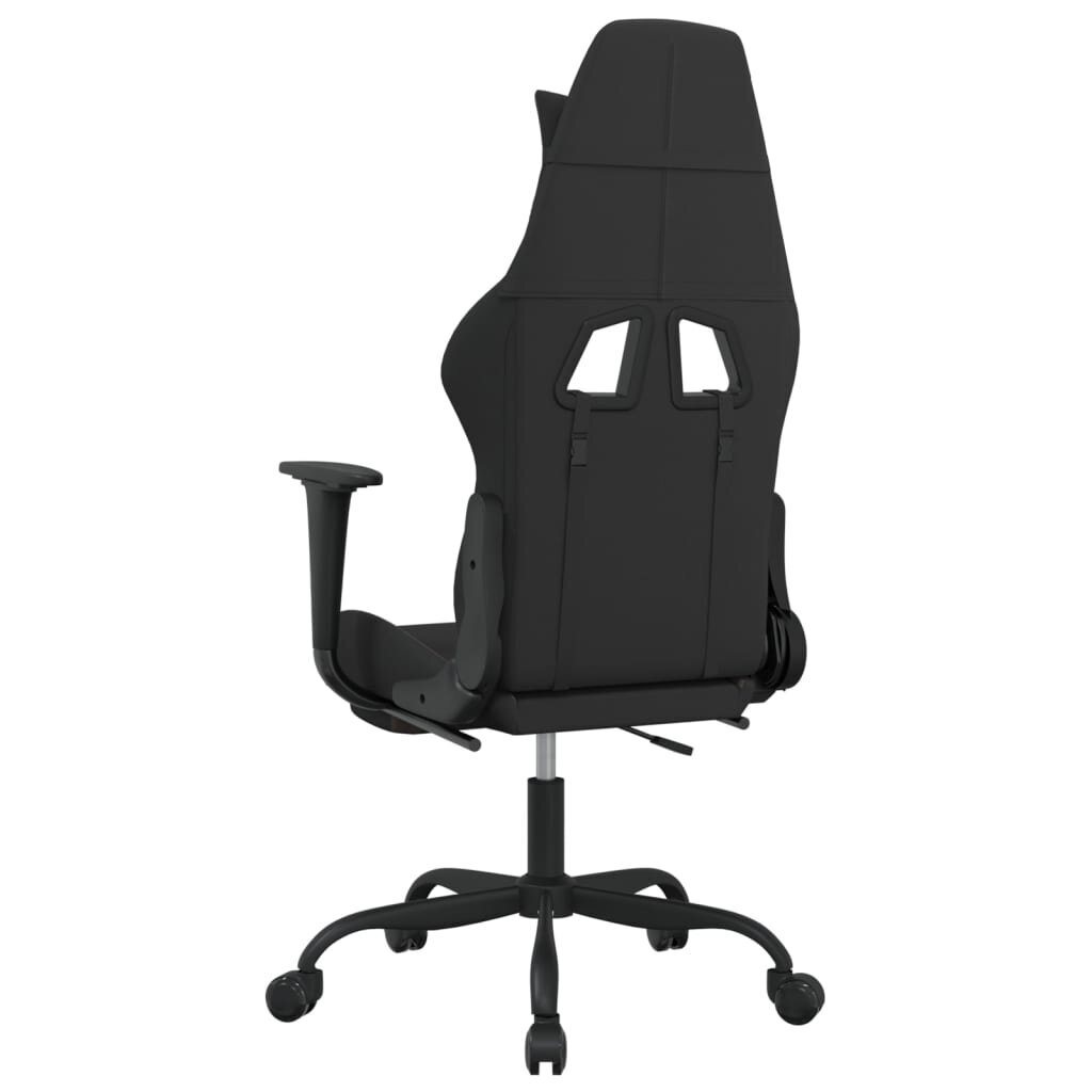Masažinė žaidimų kėdė su pakoja, Audinys, juoda/taupe spalva kaina ir informacija | Biuro kėdės | pigu.lt
