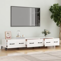 Televizoriaus spintelė, Apdirbta mediena, 150x34,5x30cm, balta blizgi spalva kaina ir informacija | TV staliukai | pigu.lt
