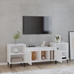 Televizoriaus spintelė, Apdirbta mediena, 160x35x55cm, balta blizgi spalva цена и информация | Тумбы под телевизор | pigu.lt