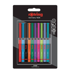 Spalvotų rašiklių rinkinys Rotring Linner, 2166220, 10 vnt. kaina ir informacija | Rašymo priemonės | pigu.lt