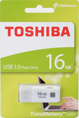 Atmintinė Toshiba Hayabusa, 16GB USB 3.0, balta kaina ir informacija | USB laikmenos | pigu.lt