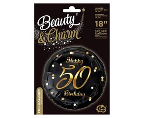 Воздушный шар из фольги Beauty&Charm, "Happy birthday 50 ", размер 18" цена и информация | Шарики | pigu.lt