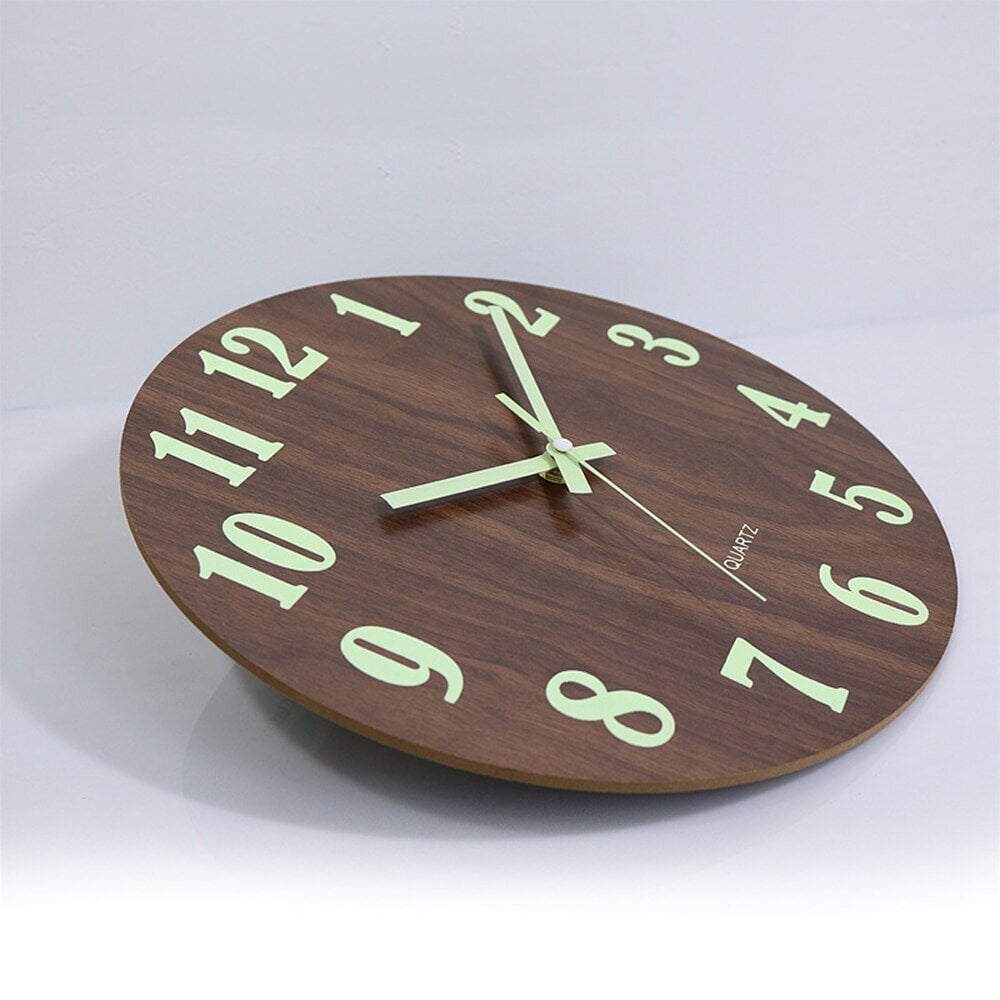 Sieninis laikrodis šviečiantis tamsoje, 30 cm kaina ir informacija | Laikrodžiai | pigu.lt