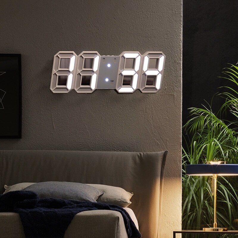 Didelis LED Skaitmeninis Laikrodis Sieninis - Žalios Spalvos цена и информация | Laikrodžiai | pigu.lt