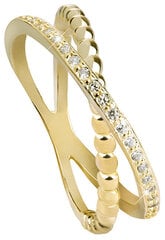 Sidabrinis žiedas skirtas moterims Beneto AGG196, auksinė kaina ir informacija | Žiedai | pigu.lt