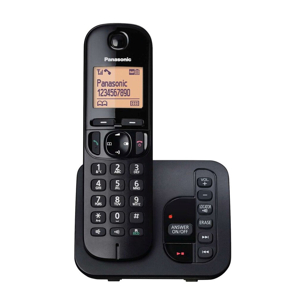 Panasonic KX-TGC220FXB, Juoda цена и информация | Stacionarūs telefonai | pigu.lt