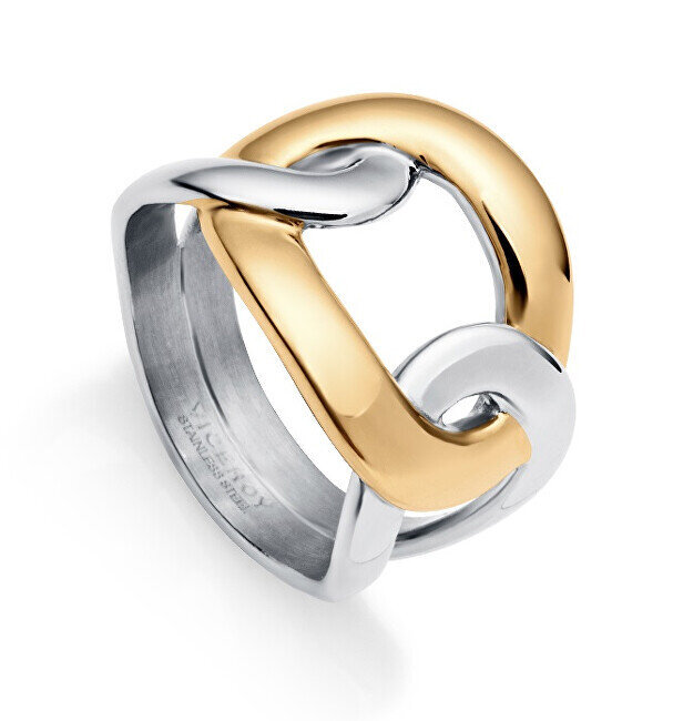 Plieninis žiedas skirtas moterims Viceroy 75310A01, auksinė цена и информация | Žiedai | pigu.lt