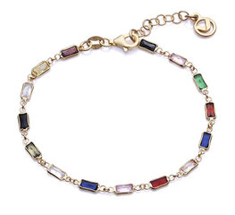 Viceroy Многоцветный позолоченный браслет с цирконами Elegant 1328P100-39 цена и информация | Женские браслеты | pigu.lt