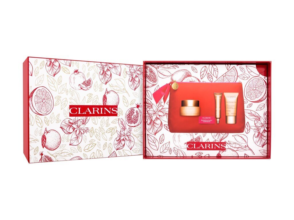 Rinkinys Clarins Extra Firming: dieninis veido kremas, 50ml + naktinis veido kremas, 15ml + serumas, 10ml цена и информация | Veido kremai | pigu.lt