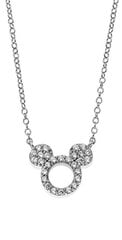 Сверкающее серебряное ожерелье с Микки Маусом N901464RZWL-18 цена и информация | Аксессуары для детей | pigu.lt