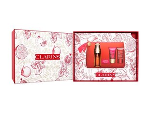 Rinkinys Clarins: serumas, 50 ml + dieninis kremas, 15 ml + naktinis kremas, 15 ml + kosmetinė kaina ir informacija | Veido aliejai, serumai | pigu.lt