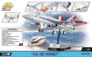 COBI - Конструктор F/A-18C Hornet Swiss Air Force, 1/48, 5819 цена и информация | Конструкторы и кубики | pigu.lt