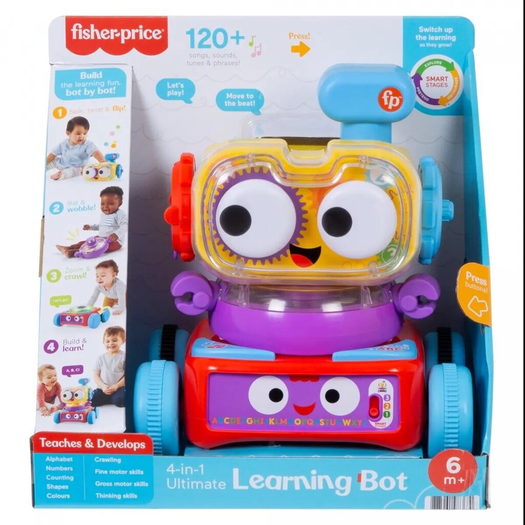 Edukacinis robotas Fisher Price 4 in 1 kaina ir informacija | Lavinamieji žaislai | pigu.lt